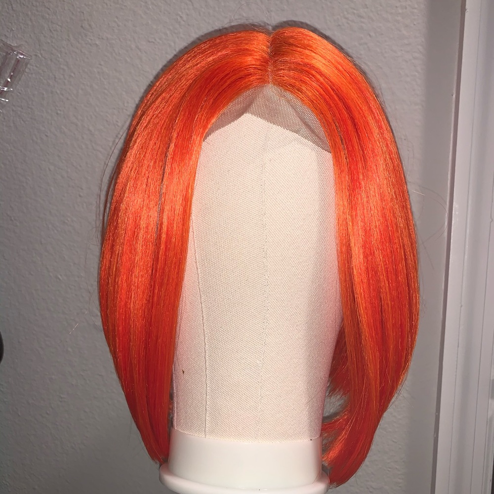 Orange synthetic bob